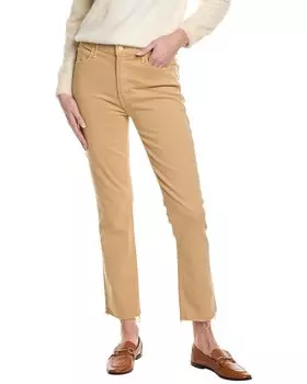 Джинсы средней посадки Dazzler Sand Ankle Fray Jeans Mother, коричневый