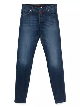 Джинсы средней варки Kiton, синий