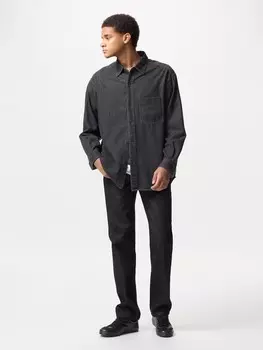 Джинсы стандартного кроя/увеличенной длины Uniqlo, черный