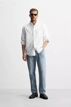 Джинсы стандартного кроя ZARA, синий