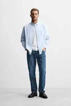 Джинсы стандартного кроя ZARA, синий