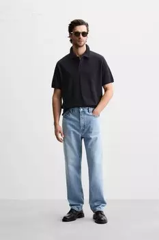 Джинсы стандартного кроя ZARA, синий