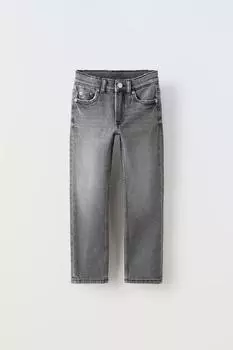 Джинсы стандартного кроя ZARA, средне-серый