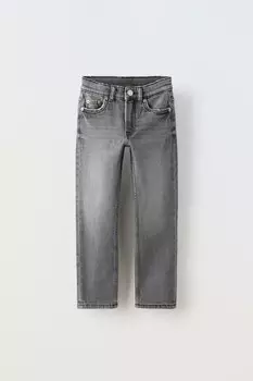 Джинсы стандартного кроя ZARA, средне-серый