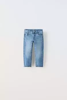 Джинсы стандартного кроя ZARA, средне-синий