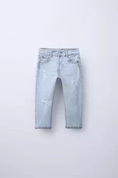 Джинсы стандартного кроя ZARA, светло-голубой