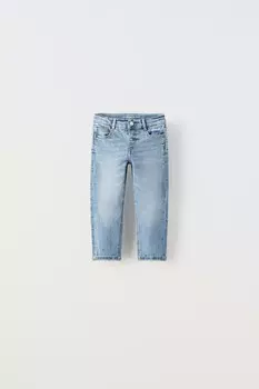Джинсы стандартного кроя ZARA, светло-синий