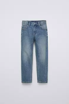 Джинсы стандартного покроя ZARA, синий/серый