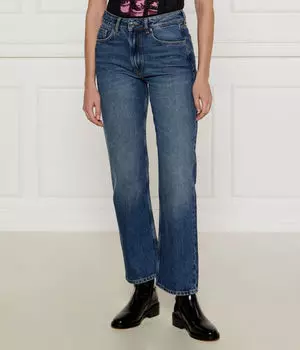 Джинсы становятся глубже Straight fit Hugo, синий