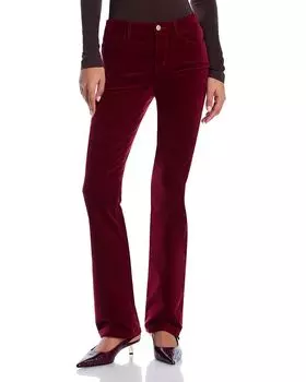 Джинсы Stevie Velvet High Rise Straight в цвете Dark Syrah L'AGENCE, красный