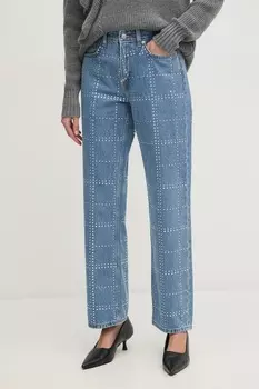 Джинсы STRAIGHT JEANS HW GLITTER Pepe Jeans, синий