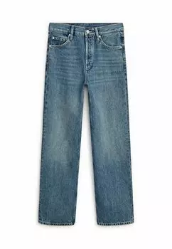 Джинсы Straight Leg HIGH-WAIST Massimo Dutti, цвет light blue denim