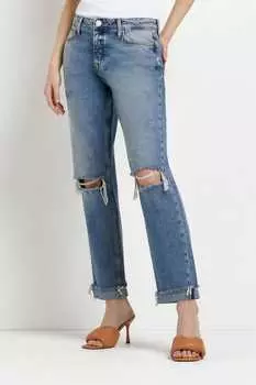 Джинсы Stratford со средней посадкой оттенка бойфренда River Island, синий