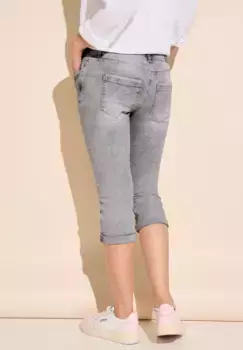 Джинсы STREET ONE 3/4, 5 карманов, цвет Silver Grey Random Wash