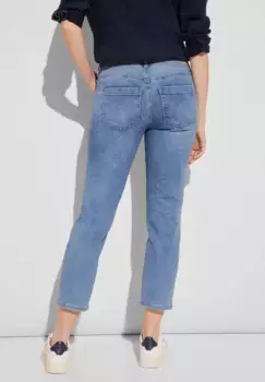 Джинсы STREET ONE комфортного кроя, средняя талия, цвет Light Blue Random Wash