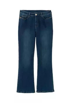 Джинсы стрейч Bootcut с корректирующим эффектом фигуры Sheego, цвет Dark Blue Denim