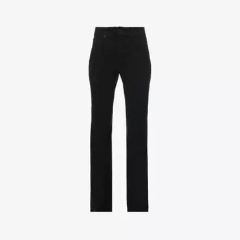 Джинсы-Стрейч из денима, расклешенные, средней посадки, с хорошими ножками Good American, черный