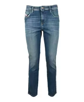 Джинсы стрейч из смесового хлопка Diesel, синий