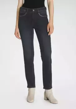 Джинсы стрейч MAC "Анжела", приталенного кроя, цвет Dark Blue-Black Used