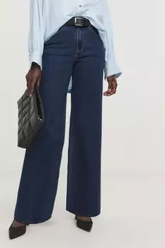 Джинсы стрейч с широкими штанинами Jd Williams, синий