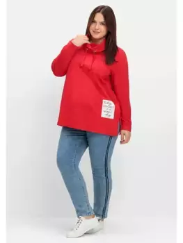 Джинсы стрейч Sheego "больших размеров" с полосками по бокам, голубой