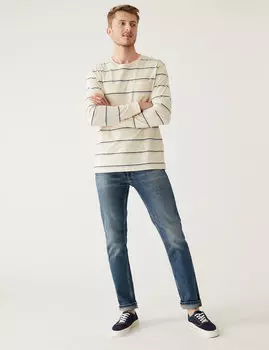 Джинсы стрейч узкого кроя в винтажном стиле Marks & Spencer, черный