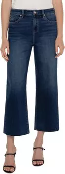 Джинсы Stride High-Rise with Wide Cut Hem Crosshatch Denim Jeans 26" in Bowers Liverpool Los Angeles, цвет Bowers
