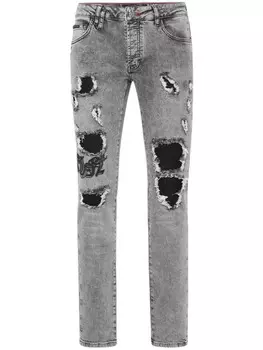 Джинсы Super Straight Cut Dragon Philipp Plein, серый