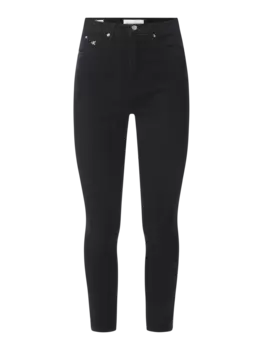 Джинсы супер-узкие с высокой посадкой и эластичностью Calvin Klein Jeans, черный