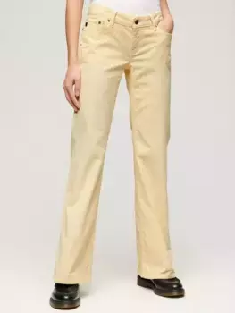 Джинсы Superdry Low Rise Cord Flare, цвет oyster