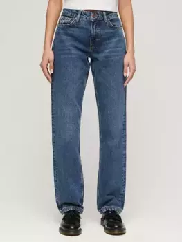 Джинсы Superdry Mid Rise Straight Leg, цвет fulton vintage blue