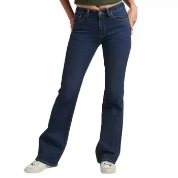 Джинсы Superdry Vintage Mid Rise Slim Flare, синий