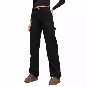 Джинсы Superdry Vintage Wide Carpenter Regular Waist, черный