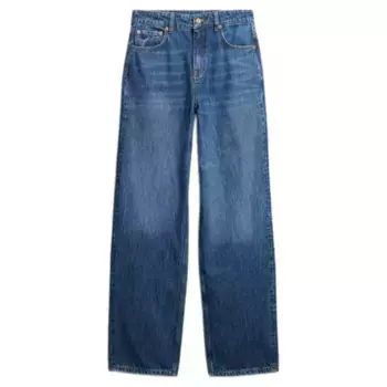 Джинсы Superdry W7011262A Wide Leg high waist, синий