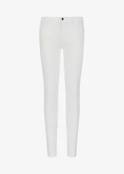 Джинсы суперскинни J01 из эластичного денима Armani Exchange, белый