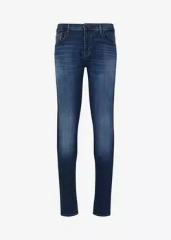 Джинсы суперскинни J33 из эластичного хлопкового денима Armani Exchange, синий