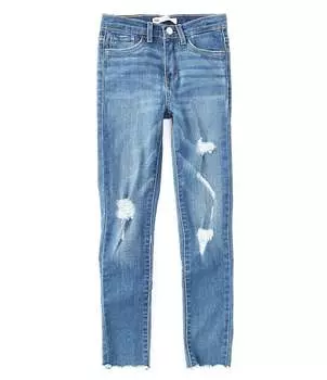 Джинсы суперскинни Levi's Big Girls 7–16 720 с высокой посадкой и потертостями, синий
