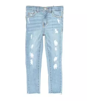 Джинсы суперскинни Levi's Little Girls 2T-6X 720 с высокой посадкой и потертостями, синий