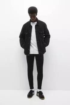 Джинсы суперскинни стрейч Pull&Bear, черный