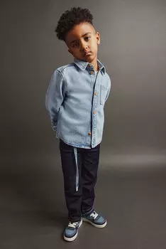 Джинсы суперстрейч узкого кроя H&M, синий