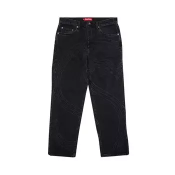 Джинсы Supreme S Logo Loose Fit Jean, черный