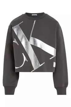 Джинсы-Свитшот с монограммой Calvin Klein Mercury Calvin Klein Jeans, серый