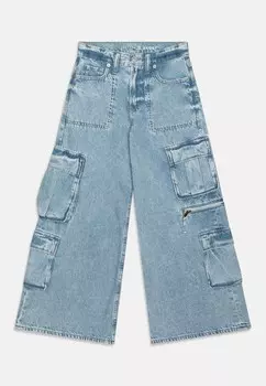 Джинсы свободного кроя BAGGY GIRLS GAP, светло-голубой деним