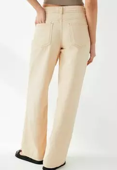 Джинсы свободного кроя Baggy Wide Leg Petite Next, бело-бежевый