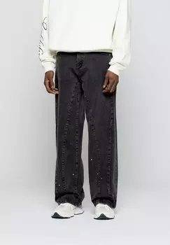 Джинсы свободного кроя BAGGY WITH SPLASHES EIGHTYFIVE, цвет light grey