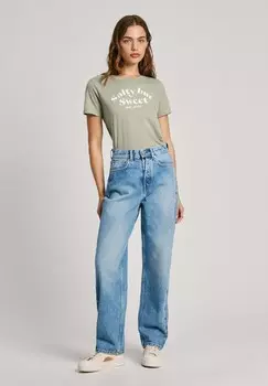 Джинсы свободного кроя BARREL UHW Pepe Jeans, синий деним