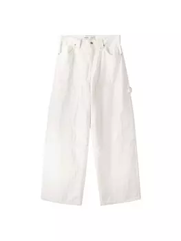 Джинсы свободного кроя Bershka, экрю