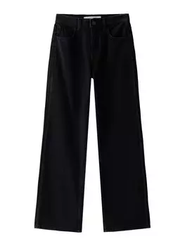 Джинсы свободного кроя Bershka, черный деним