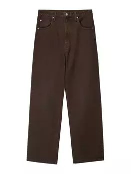 Джинсы свободного кроя Bershka, коричневый