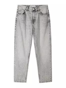 Джинсы свободного кроя Bershka, серый деним